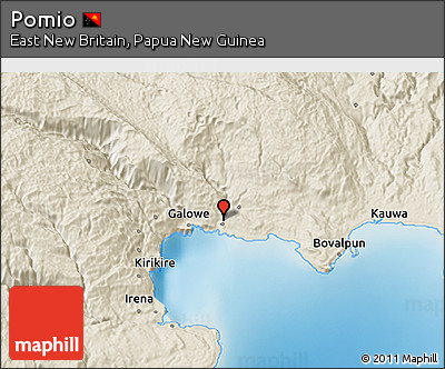 Shaded Relief 3D Map of Pomio