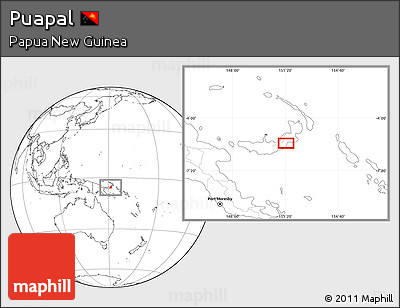Blank Location Map of Puapal