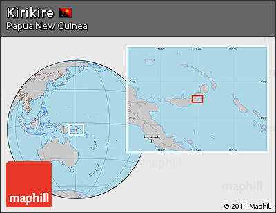 Gray Location Map of Kirikire