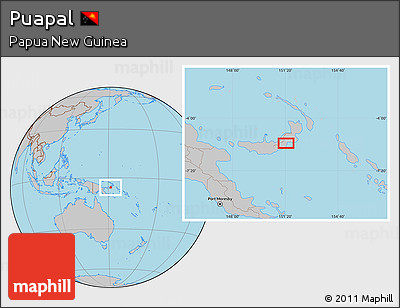 Gray Location Map of Puapal
