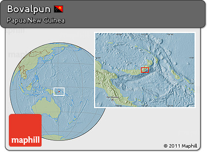 Savanna Style Location Map of Bovalpun, hill shading