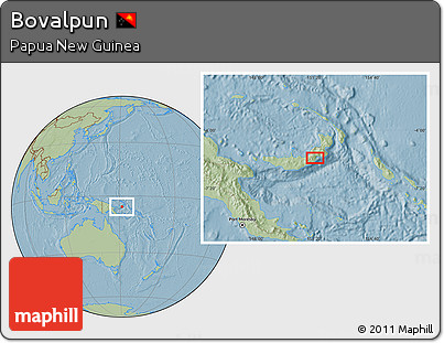 Savanna Style Location Map of Bovalpun, hill shading