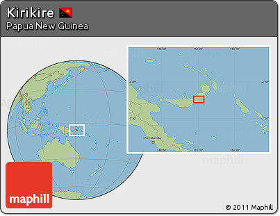Savanna Style Location Map of Kirikire