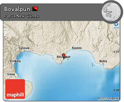 Shaded Relief Map of Bovalpun