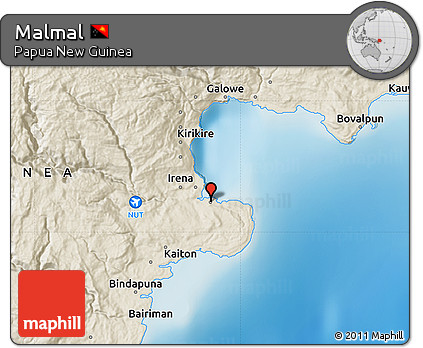 Shaded Relief Map of Malmal