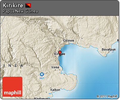 Shaded Relief Map of Kirikire