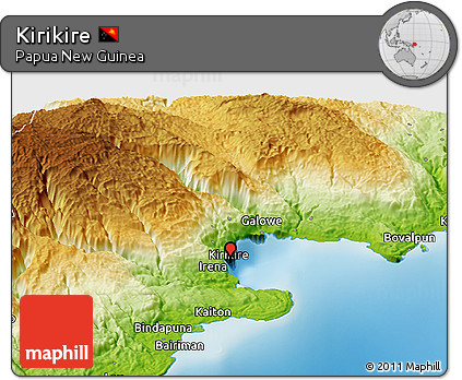Physical Panoramic Map of Kirikire