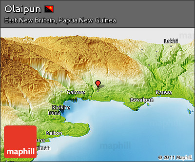 Physical Panoramic Map of Olaipun