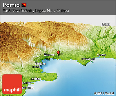 Physical Panoramic Map of Pomio