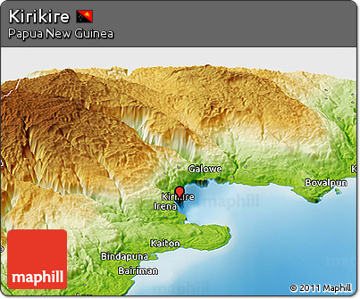 Physical Panoramic Map of Kirikire