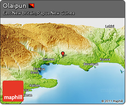 Physical Panoramic Map of Olaipun