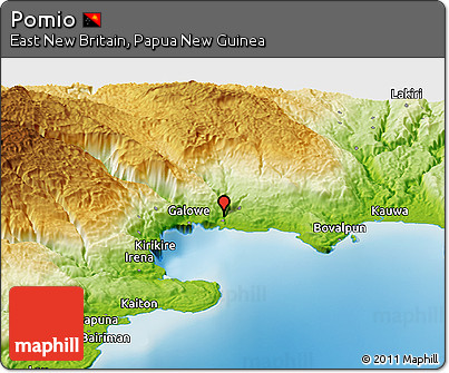 Physical Panoramic Map of Pomio