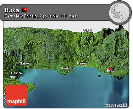 Satellite Panoramic Map of Buka