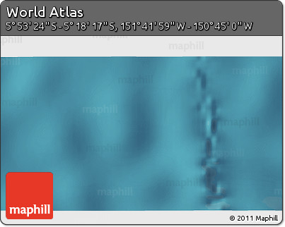 Satellite 3D Map of the Area around 5° 35' 51" S, 151° 13' 29" W