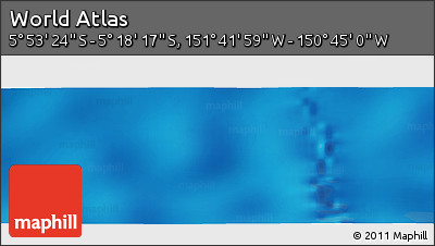 Physical Panoramic Map of the Area around 5° 35' 51" S, 151° 13' 29" W