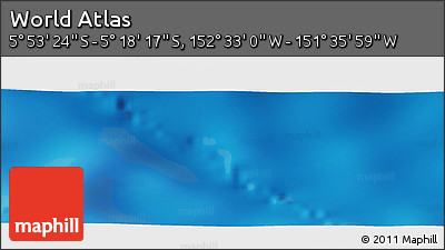 Physical Panoramic Map of the Area around 5° 35' 51" S, 152° 4' 29" W