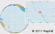 Political Location Map of the area around 5° 35' 51" S, 152° 55' 30" W