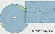 Savanna Style Location Map of the area around 5° 35' 51" S, 152° 55' 30" W, hill shading