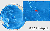 Shaded Relief Location Map of the area around 5° 35' 51" S, 152° 55' 30" W