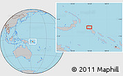 Gray Location Map of Siara