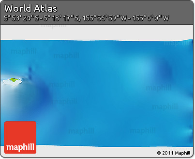 Physical 3D Map of the Area around 5° 35' 51" S, 155° 28' 29" W