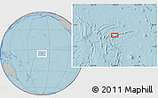 Gray Location Map of the area around 5° 35' 51" S, 160° 34' 29" W, hill shading