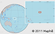 Gray Location Map of the area around 5° 35' 51" S, 164° 58' 29" E