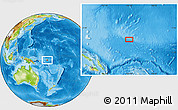 Physical Location Map of the area around 5° 35' 51" S, 164° 58' 29" E
