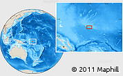 Shaded Relief Location Map of the area around 5° 35' 51" S, 164° 58' 29" E
