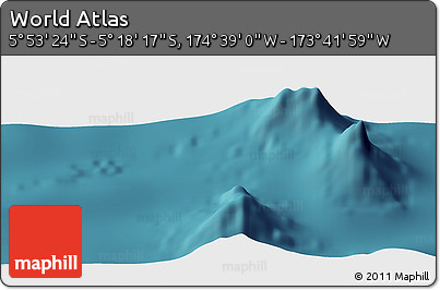 Satellite Panoramic Map of the Area around 5° 35' 51" S, 174° 10' 30" W