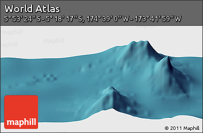 Satellite Panoramic Map of the Area around 5° 35' 51" S, 174° 10' 30" W