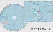Gray Location Map of the area around 5° 35' 51" S, 178° 34' 29" E, hill shading