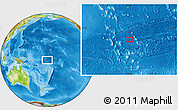 Physical Location Map of the area around 5° 35' 51" S, 178° 34' 29" E