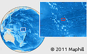 Shaded Relief Location Map of the area around 5° 35' 51" S, 178° 34' 29" E
