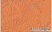 Political Map of the area around 5° 35' 51" S, 25° 34' 30" E
