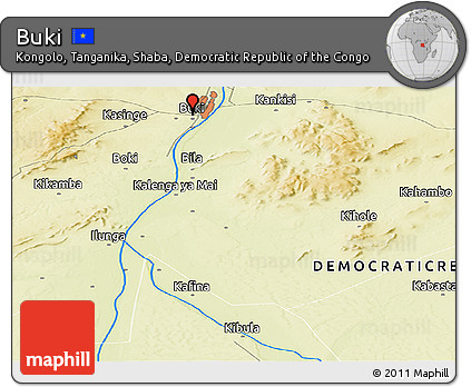 Physical Panoramic Map of Buki
