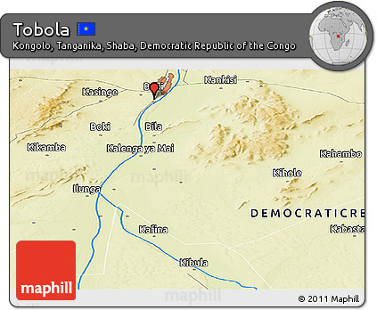 Physical Panoramic Map of Tobola