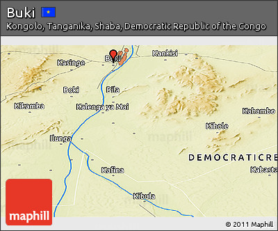 Physical Panoramic Map of Buki