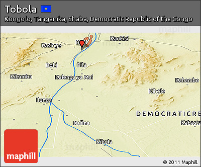 Physical Panoramic Map of Tobola