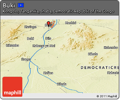 Physical Panoramic Map of Buki