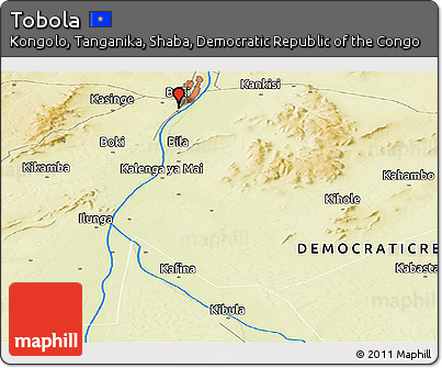 Physical Panoramic Map of Tobola