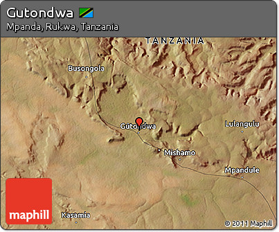 Satellite 3D Map of Gutondwa