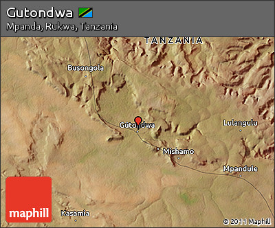Satellite 3D Map of Gutondwa