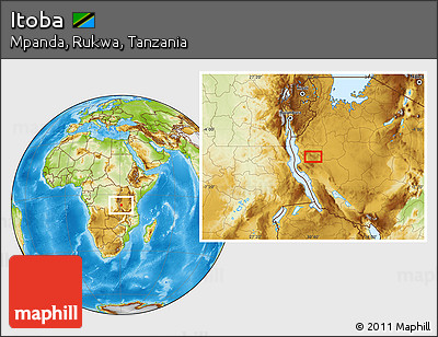 Physical Location Map of Itoba