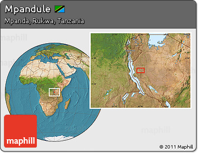 Satellite Location Map of Mpandule
