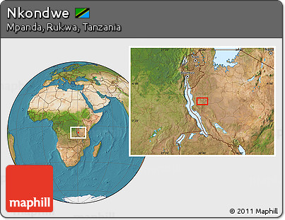 Satellite Location Map of Nkondwe
