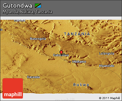 Physical Panoramic Map of Gutondwa