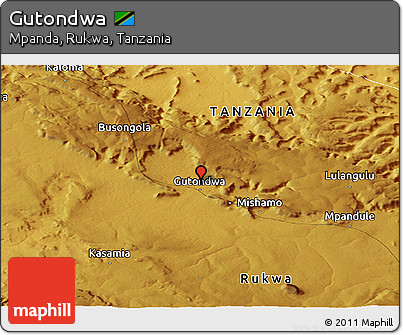 Physical Panoramic Map of Gutondwa