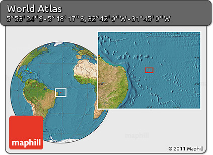 Satellite Location Map of the Area around 5° 35' 51" S, 32° 13' 30" W