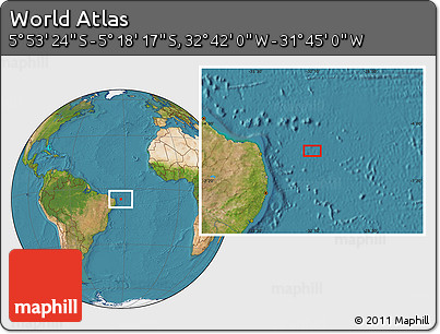Satellite Location Map of the Area around 5° 35' 51" S, 32° 13' 30" W